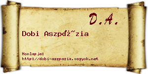 Dobi Aszpázia névjegykártya